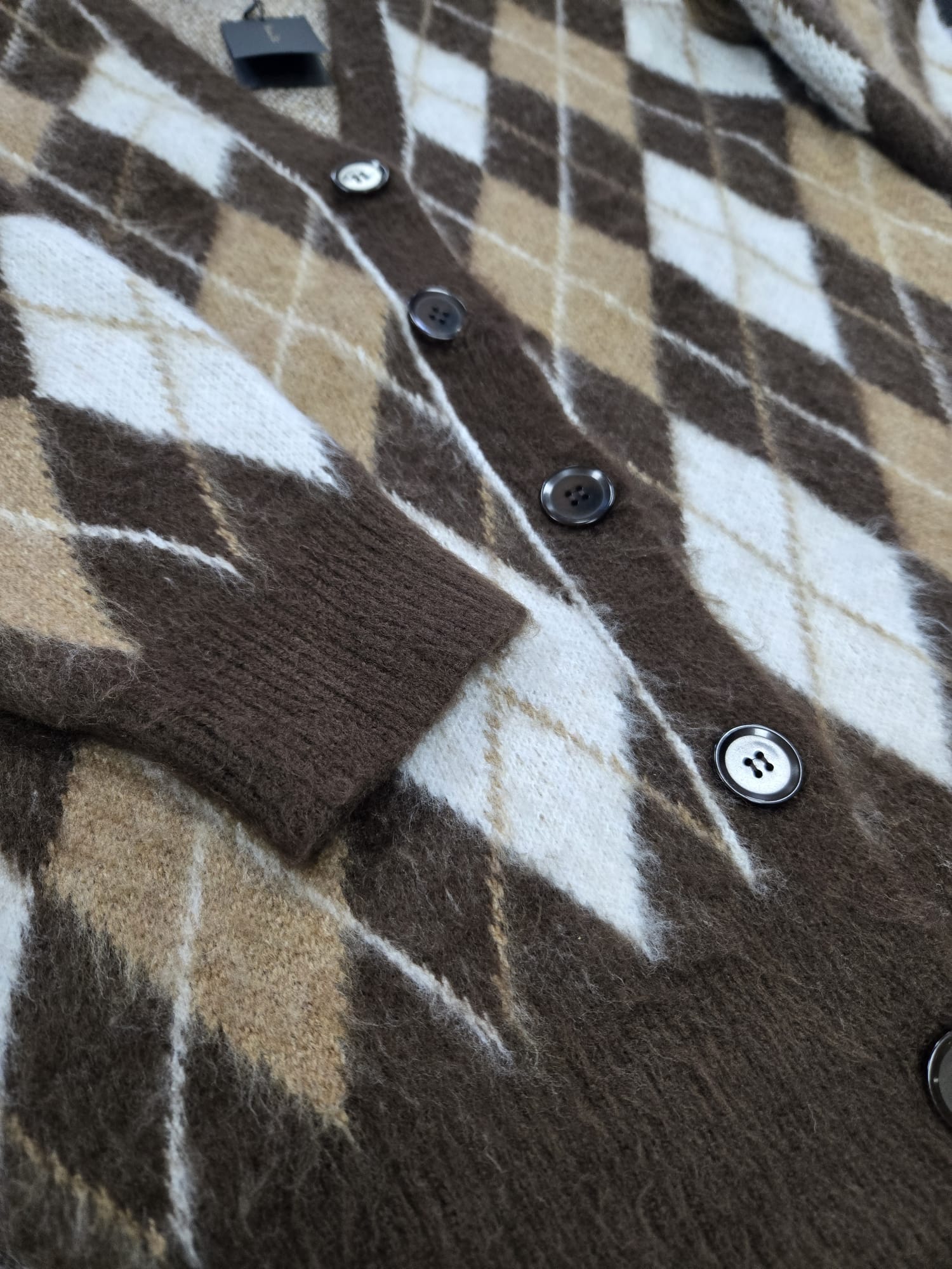 Massi Dutti Baclava Hırka - Kahve - Görsel 3