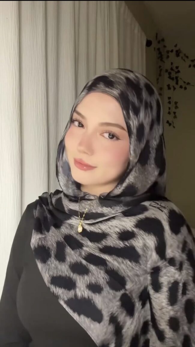 Leopar Pamuk Vual Şal- Gri