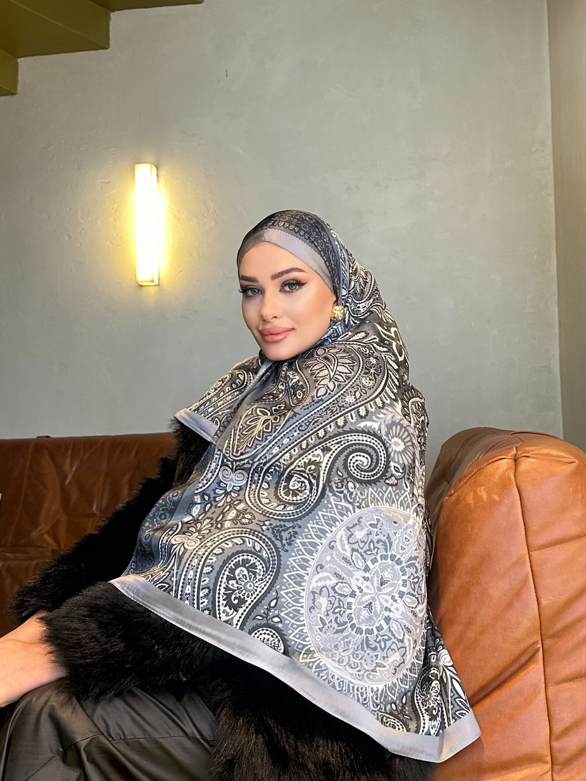 Şehzade Vual İpek Şal 10102 - Gri