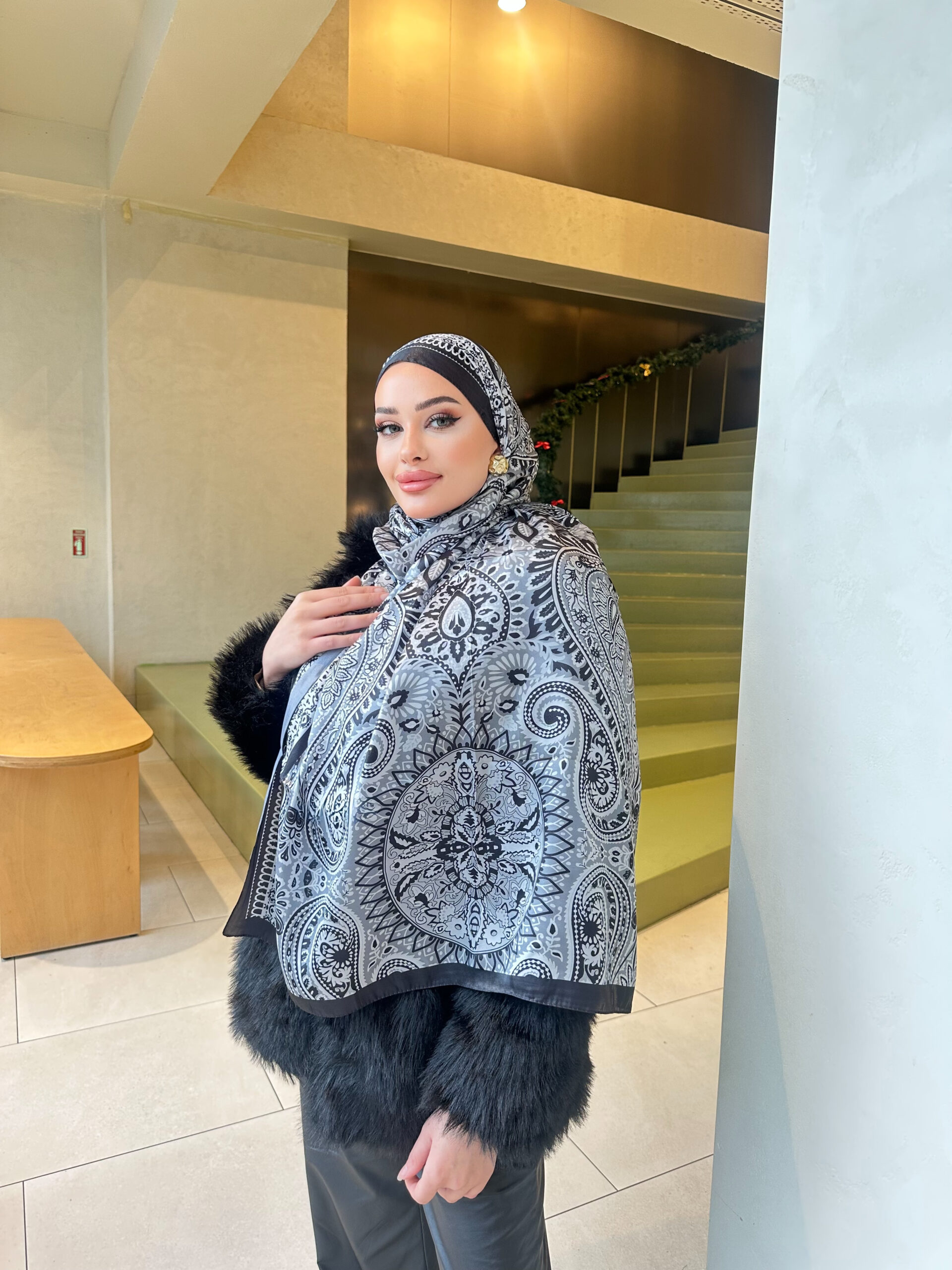 Şehzade Vual İpek Şal 10102 - Siyah