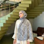 Şehnaz Vual İpek Şal 10103 - Gümüş Kadeh