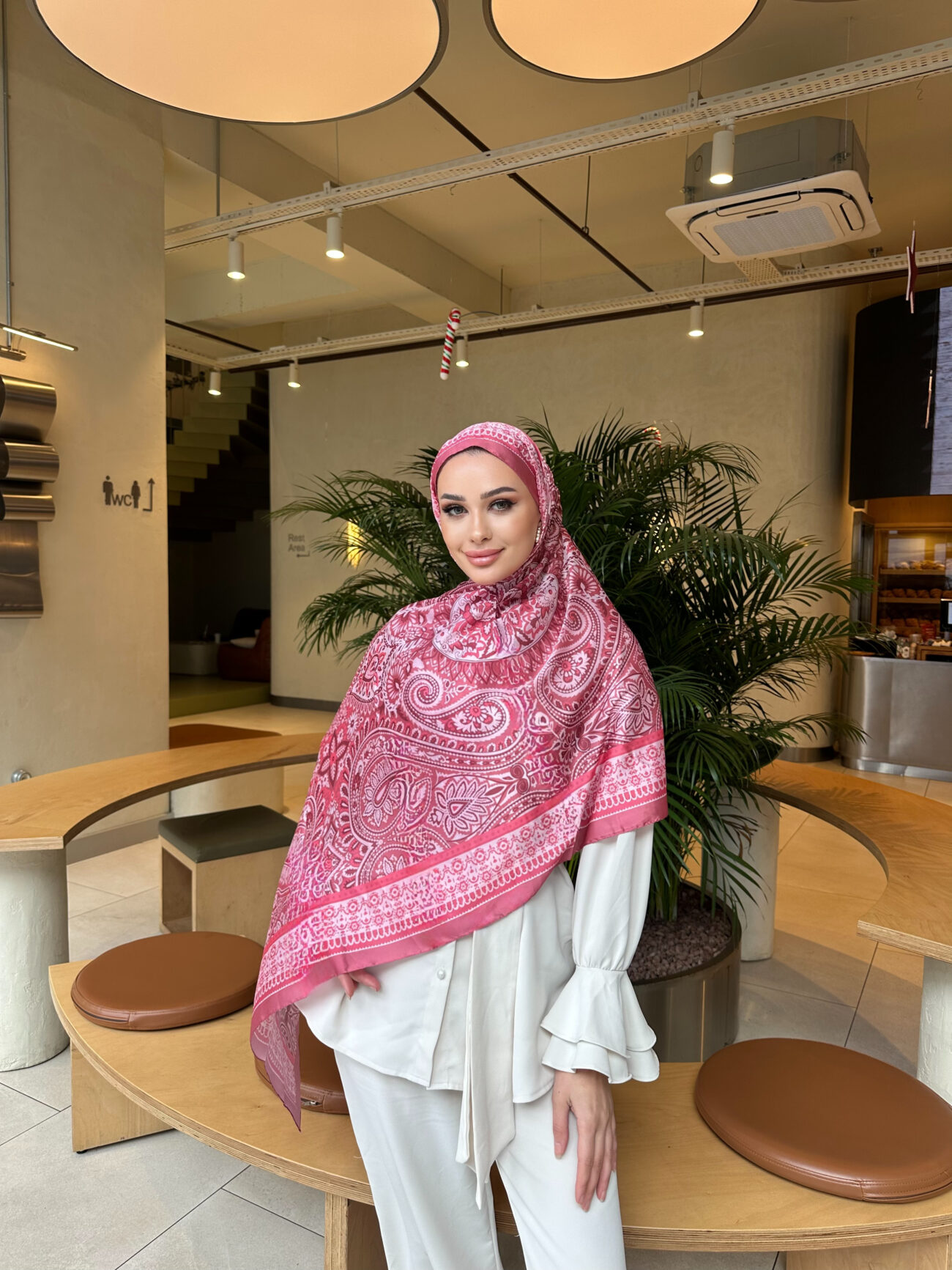 Şehzade Vual İpek Şal 10102 - Pembe