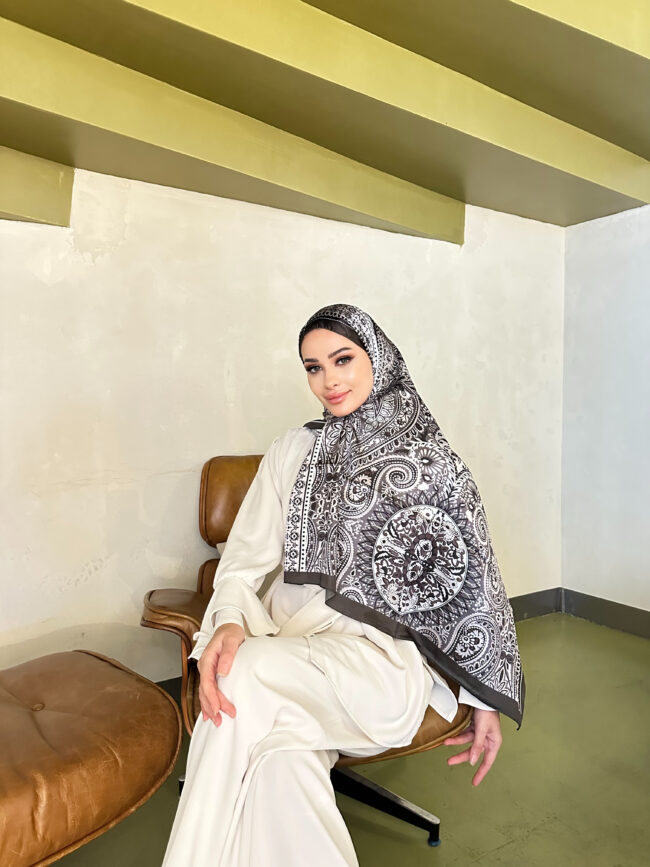 Şehzade Vual İpek Şal 10102 - Koyu Haki