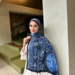 Şehzade Vual İpek Şal 10102 - Lacivert