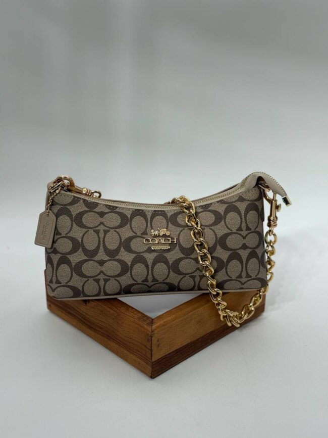 Coach monogram zincirli baget vizon vizon çanta