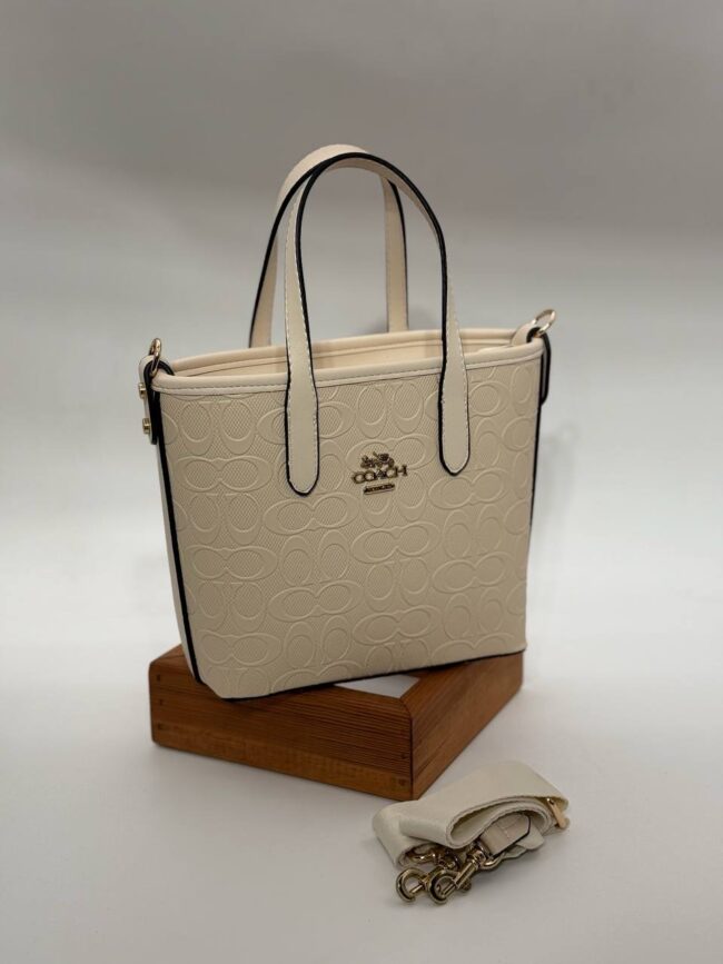 Coach Gofraj orta boy kova bej çanta