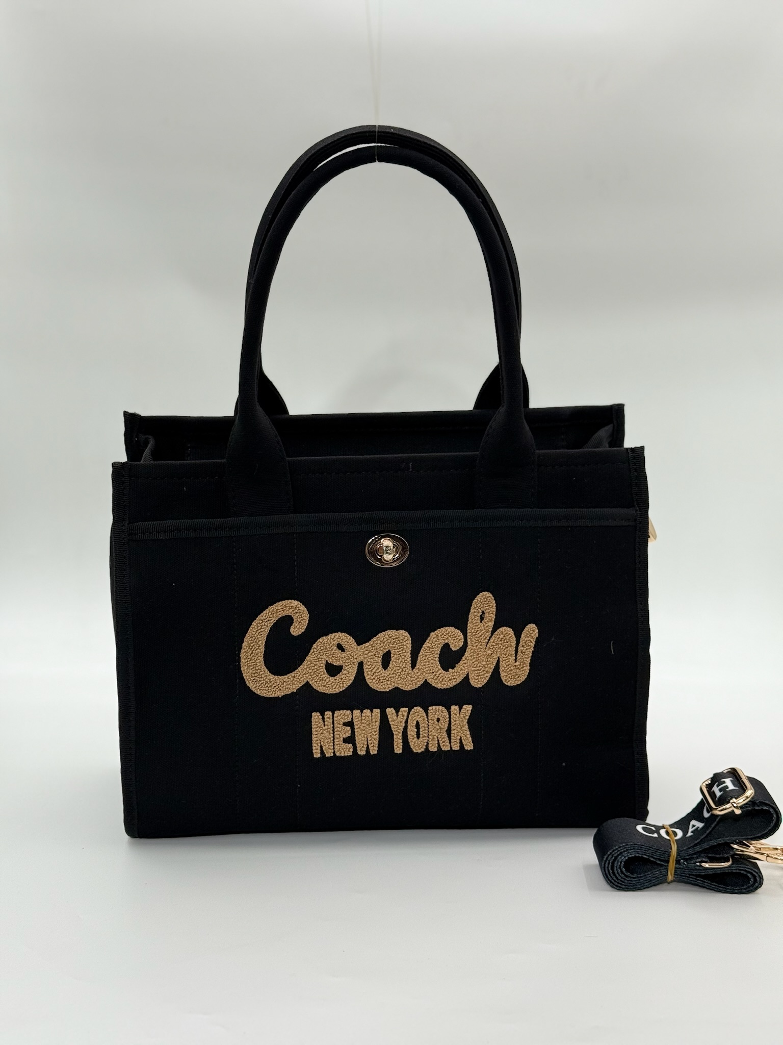 Coach canvas büyük boy siyah çanta