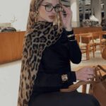 Leopar Pamuk Vual Şal- Kahve