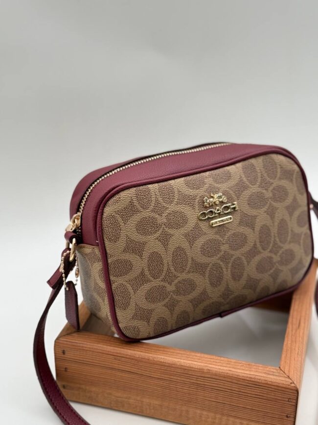 Coach postacı bordo kum çanta