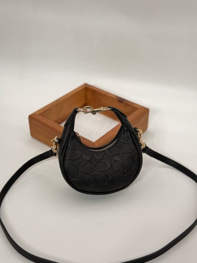 Coach Gofraj küçük boy ay çanta siyah çanta