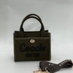 Coach canvas küçük boy yeşil çanta