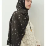 Fawn Ceylan Desen Şal - Siyah