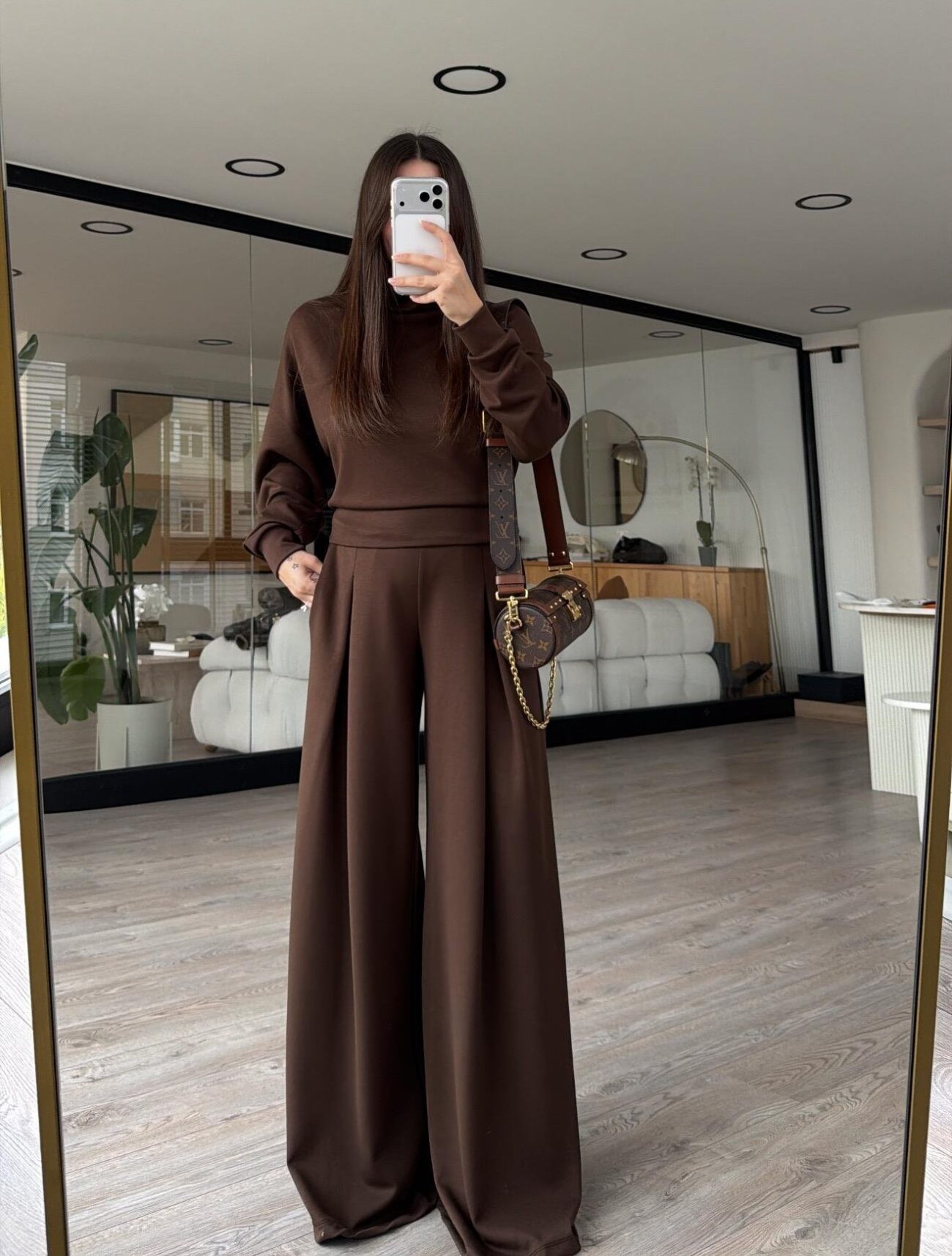 Kahve Balıkçı Yaka Marka Model Modal Takım