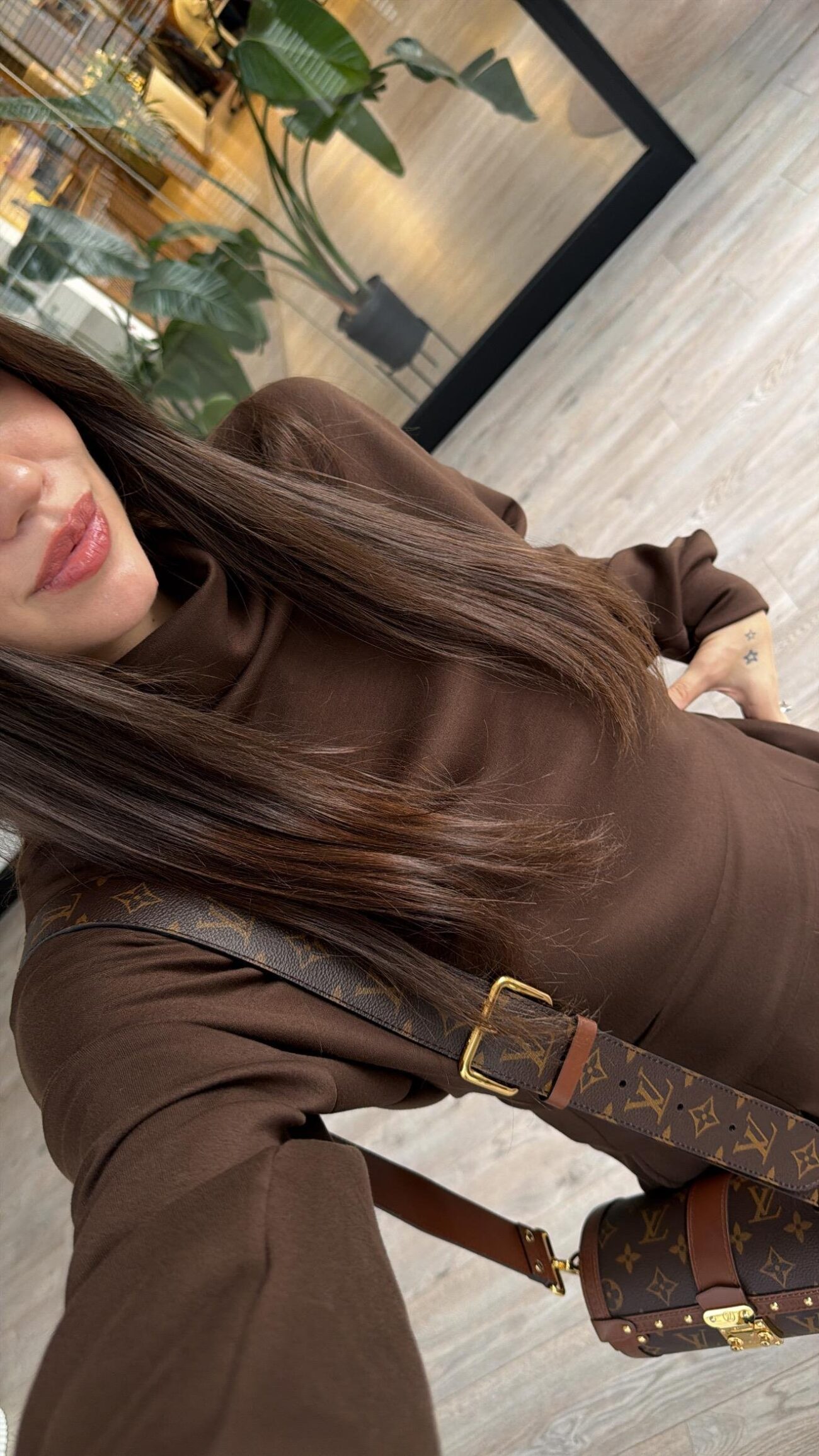 Kahve Balıkçı Yaka Marka Model Modal Takım - Görsel 2