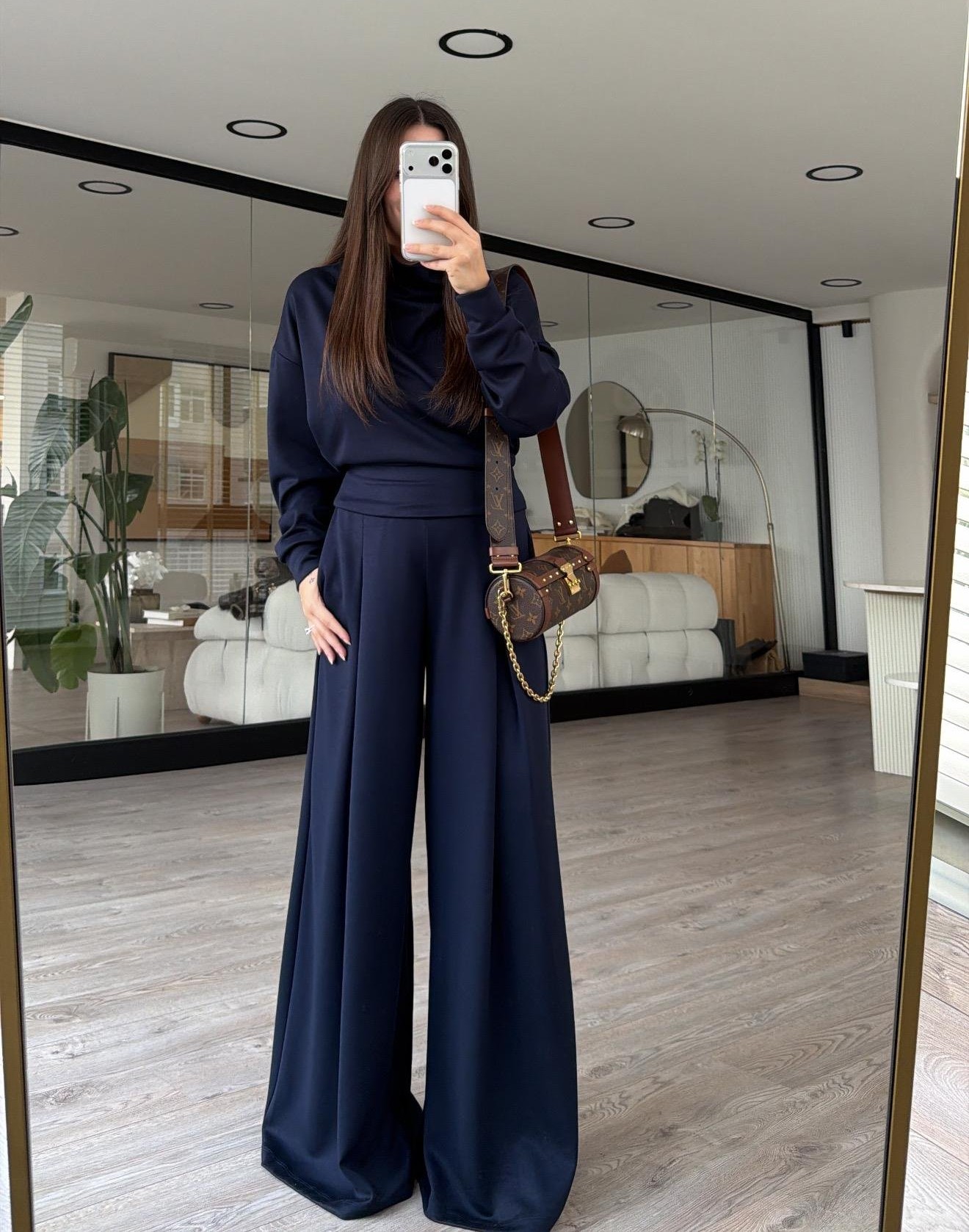 Lacivert Balıkçı Yaka Marka Model Modal Takım - Görsel 5