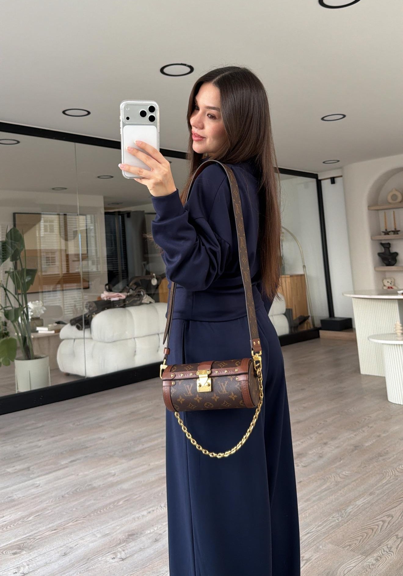 Lacivert Balıkçı Yaka Marka Model Modal Takım - Görsel 2