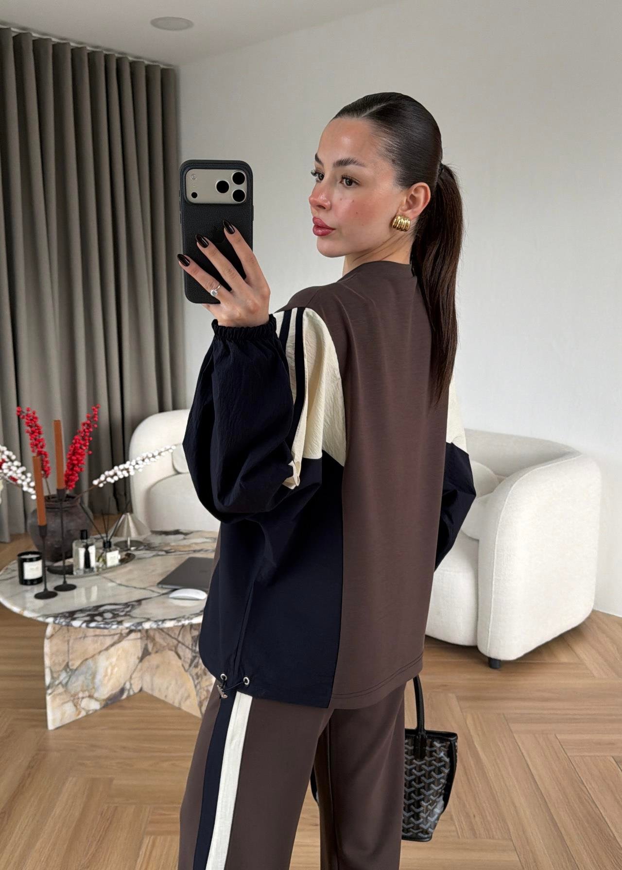 Soft Street Oversize Takım - Kahve - Görsel 2