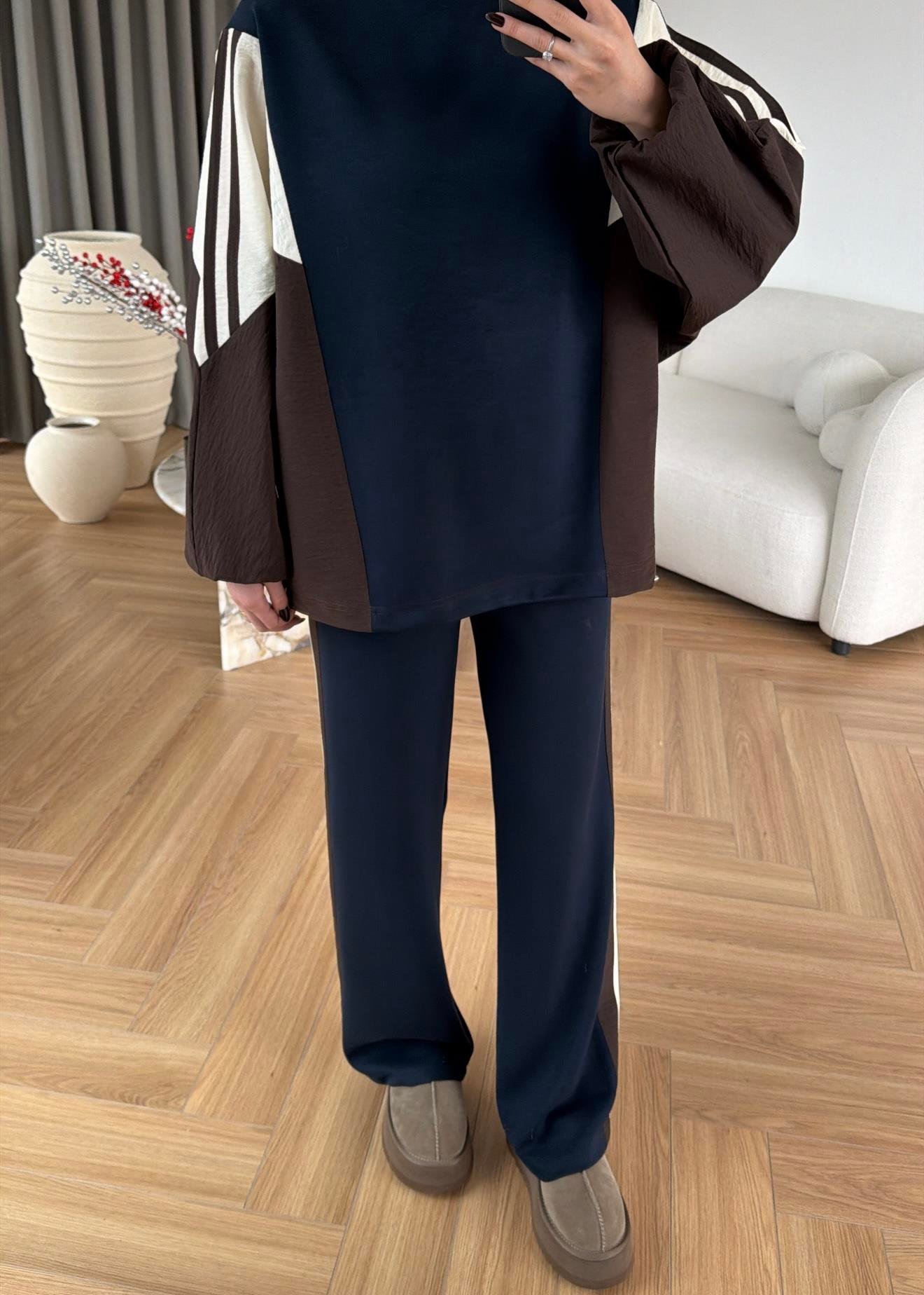 Soft Street Oversize Takım - Lacivert - Görsel 2