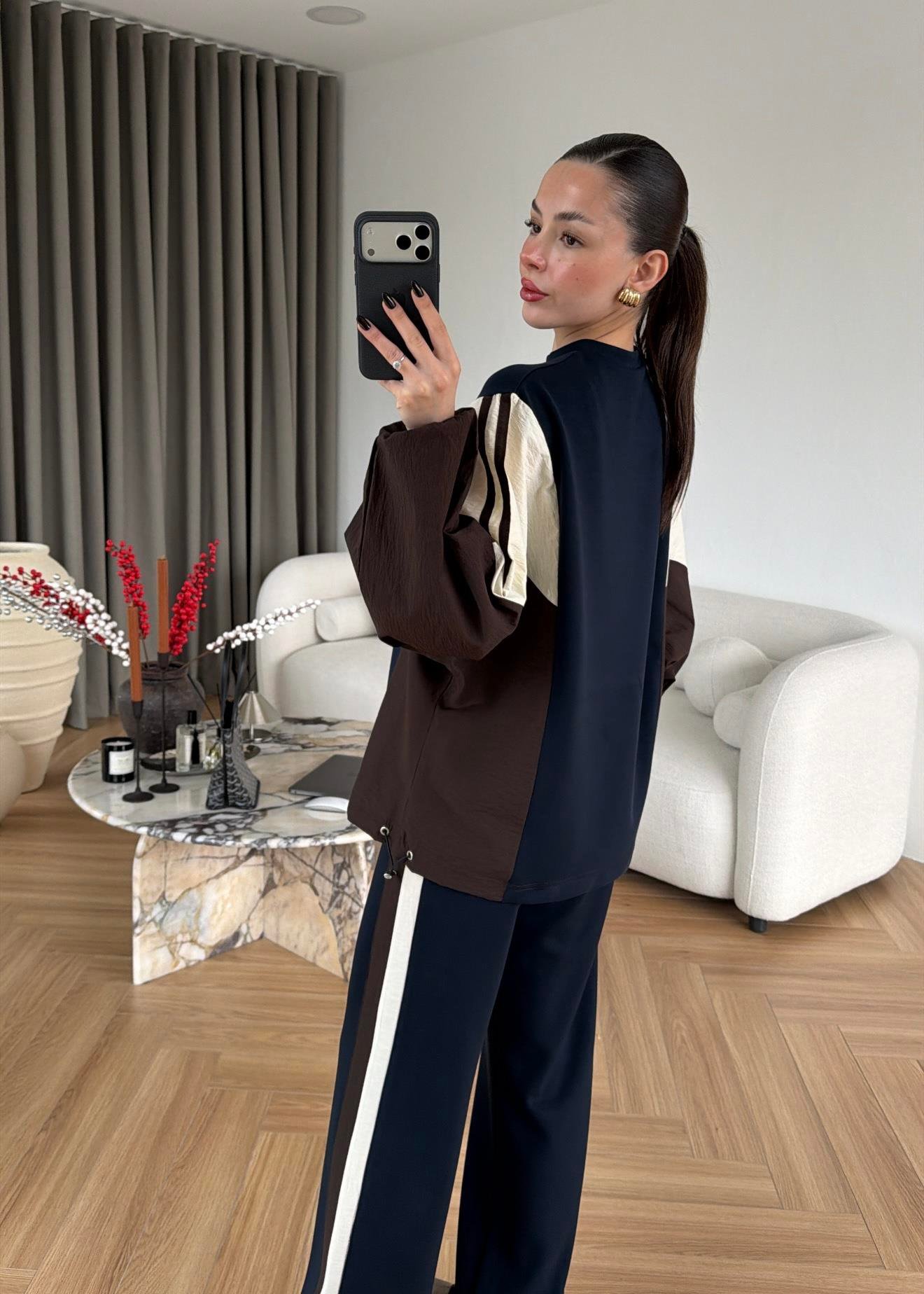 Soft Street Oversize Takım - Lacivert - Görsel 3