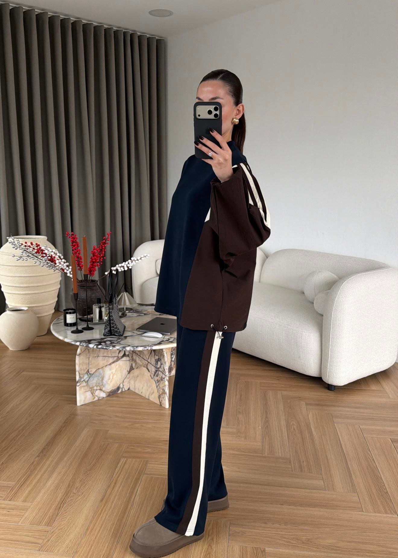 Soft Street Oversize Takım - Lacivert - Görsel 4