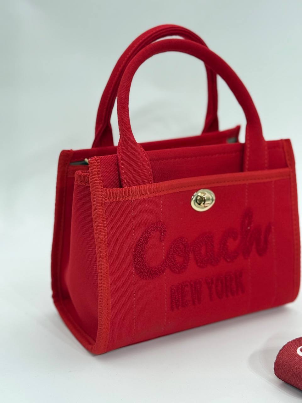 Coach canvas küçük boy kırmızı çanta