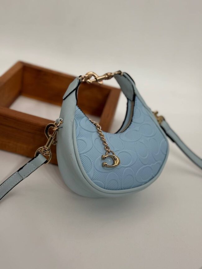 Coach Gofraj küçük boy ay çanta mavi çanta