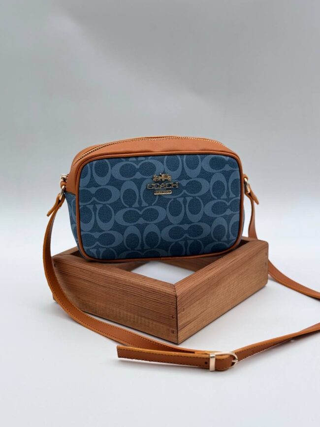 Coach postacı turuncu mavi çanta