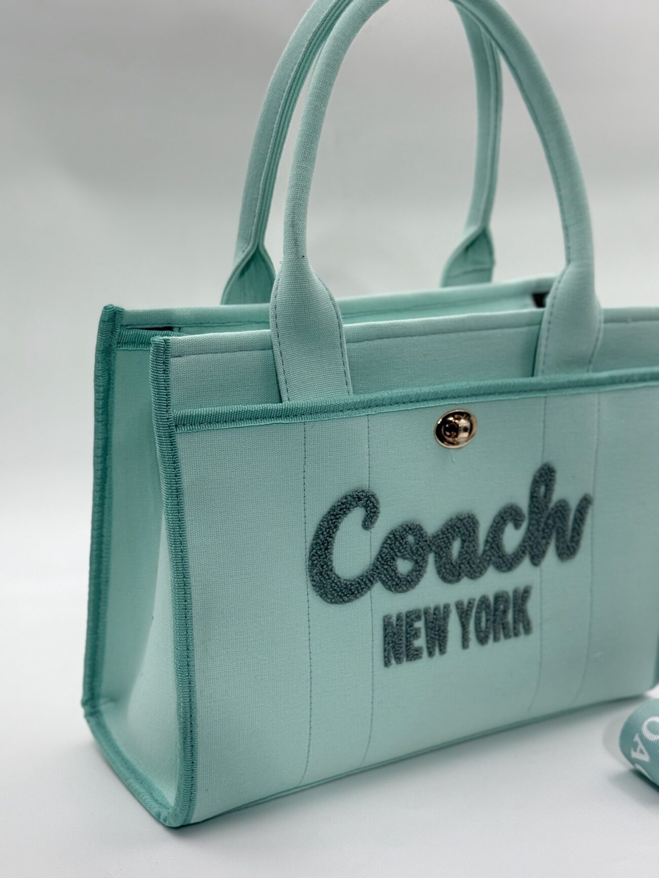 Coach canvas büyük boy mavi çanta