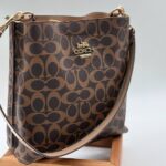 Coach monogram çapraz kahve çanta