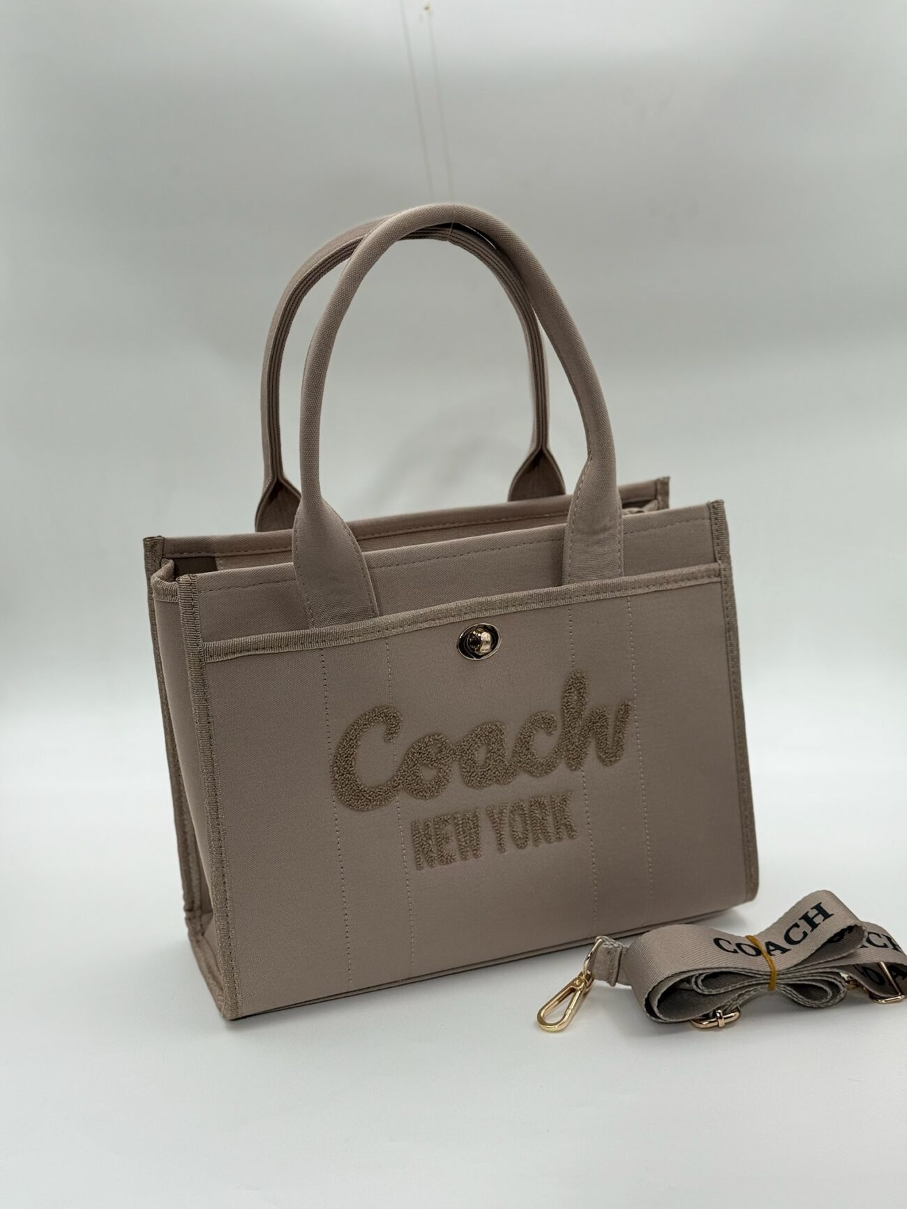 Coach canvas büyük boy taş çanta