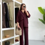 Monaco İkili Takım - Bordo