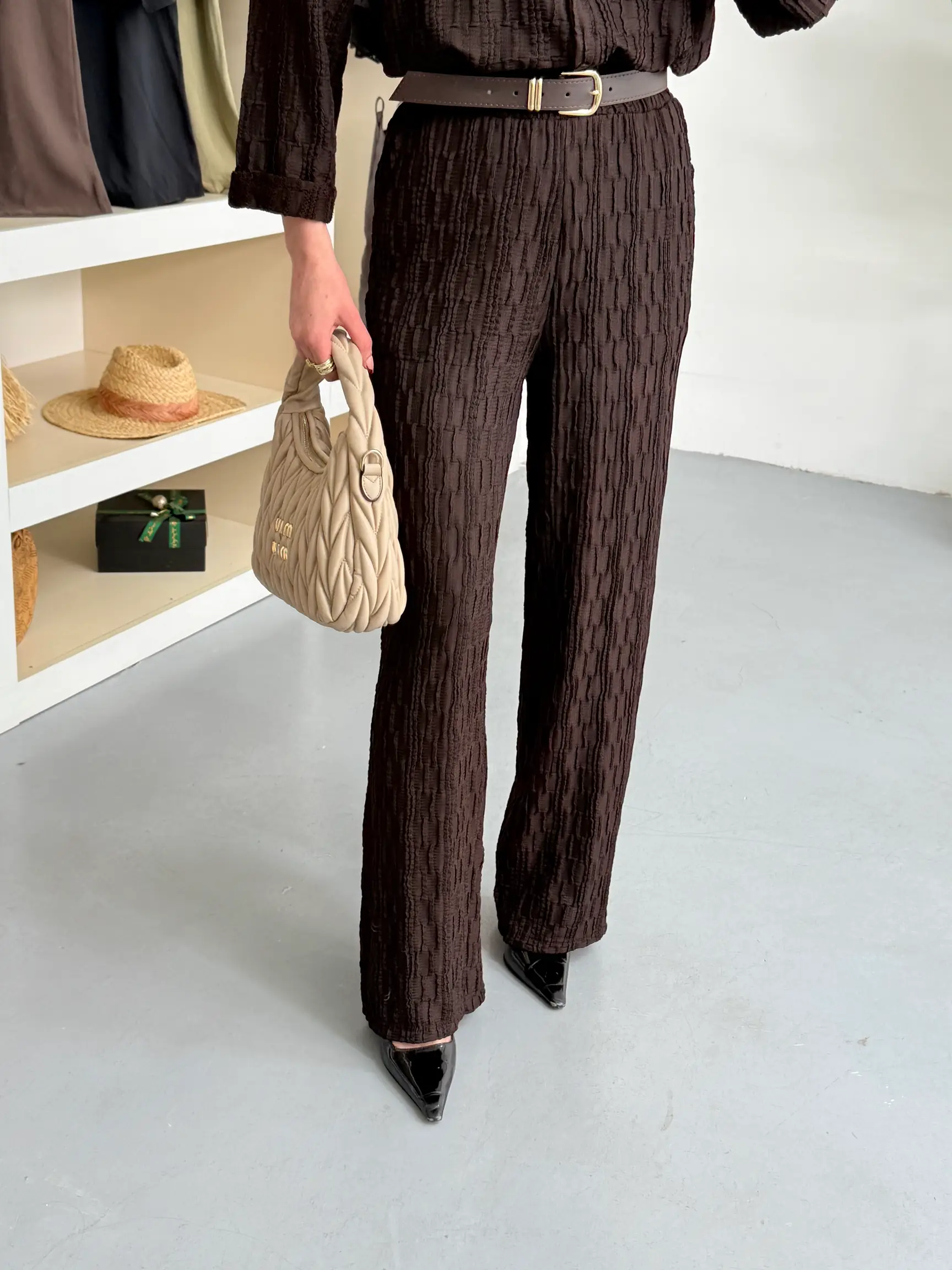 Monaco İkili Takım - Kahve - Görsel 5