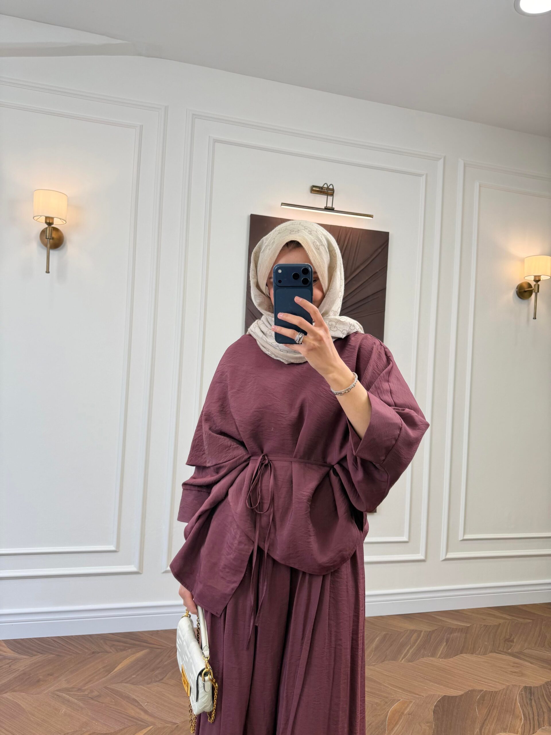 Alen Astarlı Pamuk Vual İkili Takım - Bordo - Görsel 4