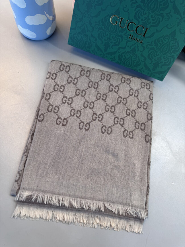 A Kalite İthal Yün İpek Şal - Açık Vizon