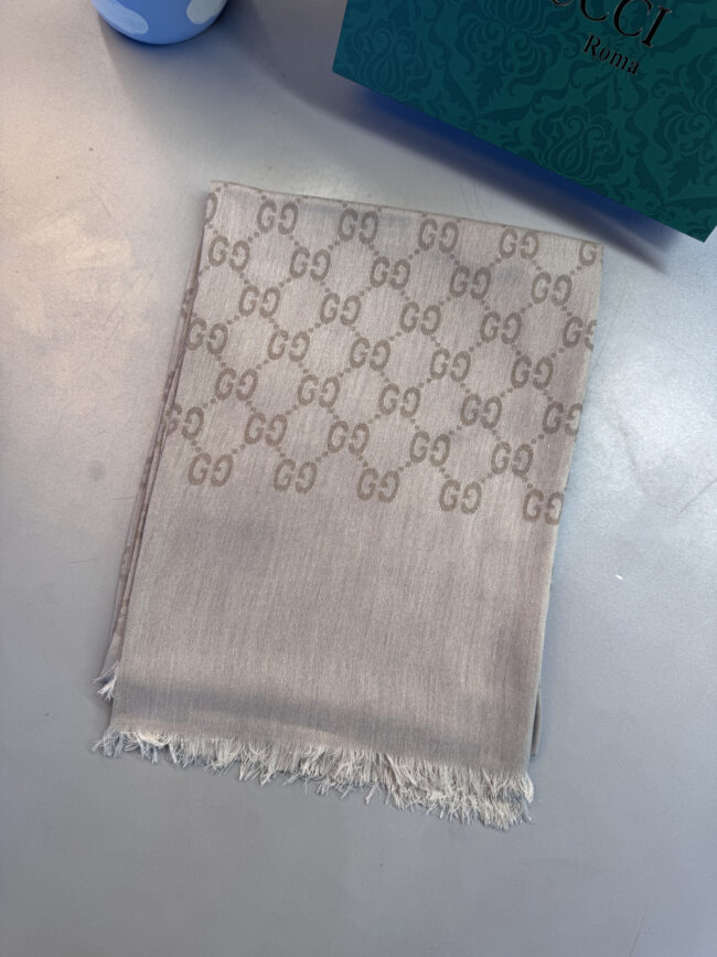 A Kalite İthal Yün İpek Şal - Bej