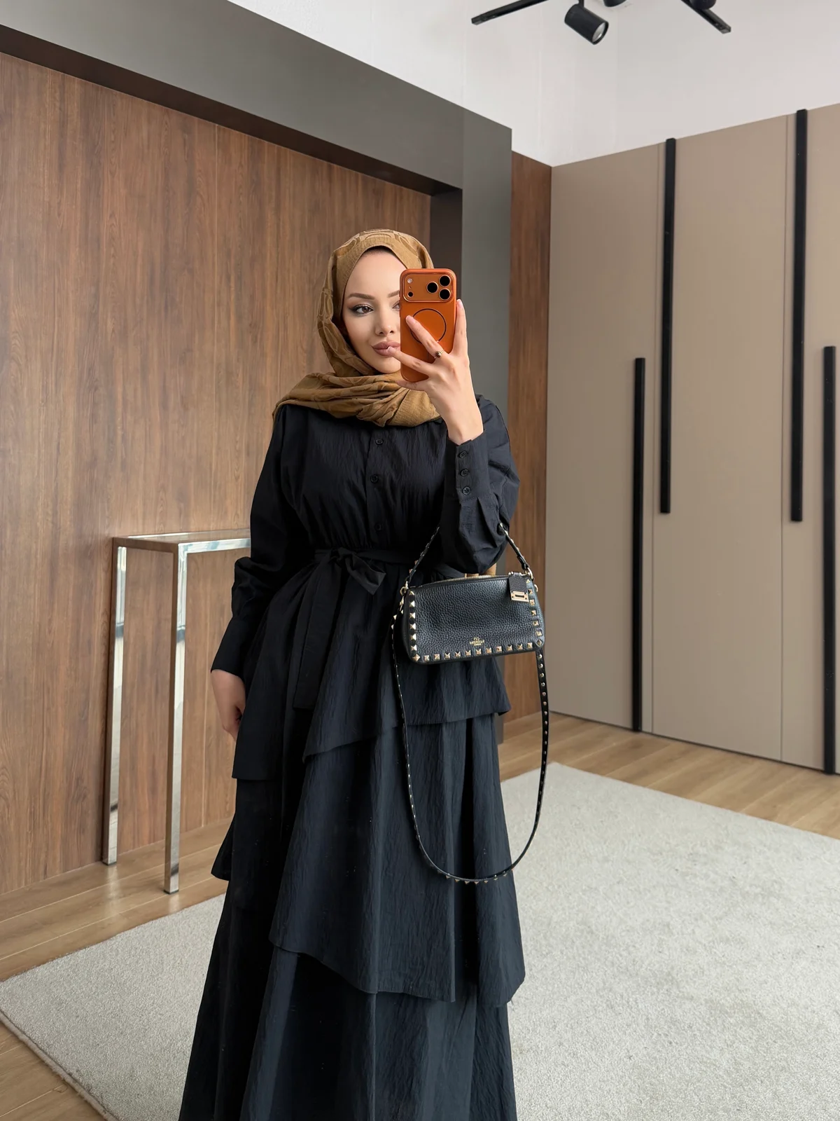 Saher Kat Kat Elbise Siyah - Görsel 2