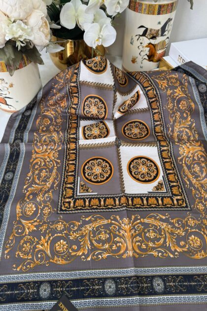 Versace Pamuk İpek Şal -Vizon