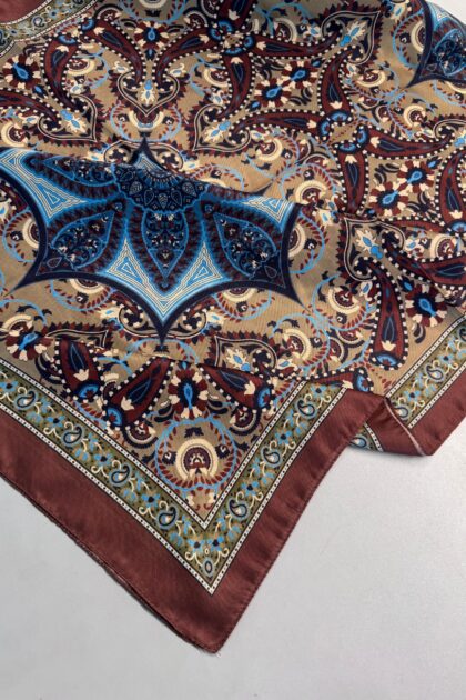 Etro Buta Desenli Pamuk Soft Şal - 377350 - Bordo Vizon