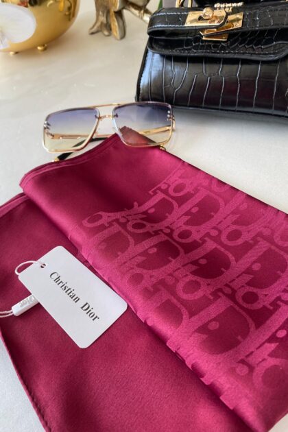 İthal Dior Eşarp 44114 - Bordo