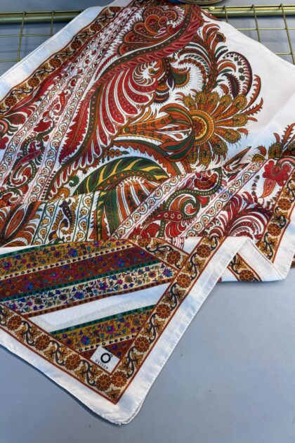 Etro Desen New Pamuk Soft Şal 23012 - Altın