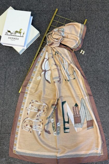 hermes pamuk soft şal - 32014 Vizon