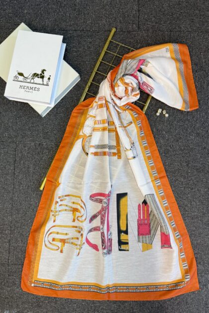 Hermes Pamuk Soft Şal - 32014 Ekru