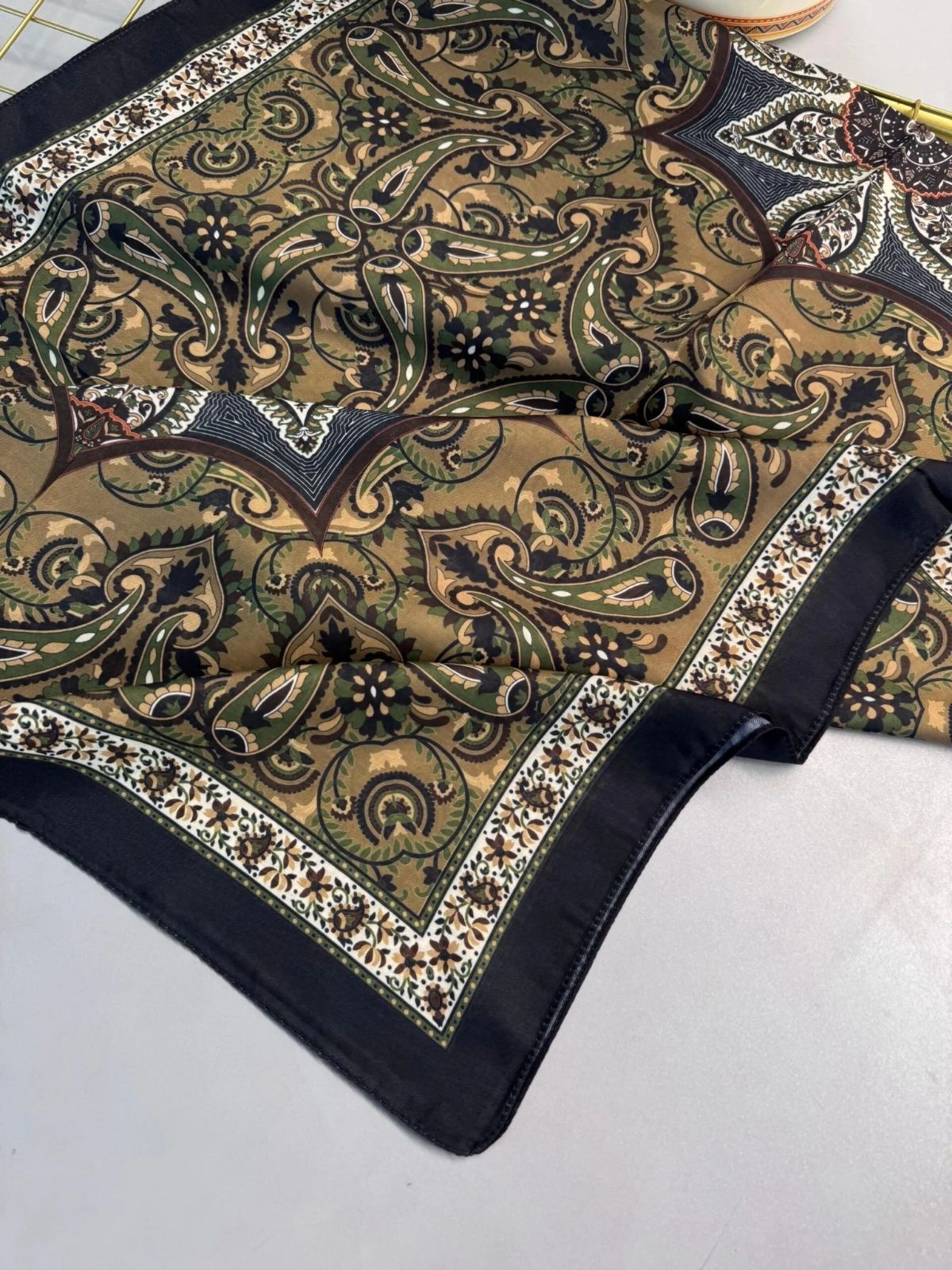 Etro Buta Desenli Pamuk Soft Şal - 377350 - Siyah Vizon - Görsel 3