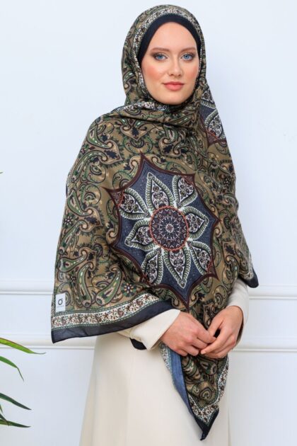 Etro Buta Desenli Pamuk Soft Şal - 377350 - Siyah Vizon