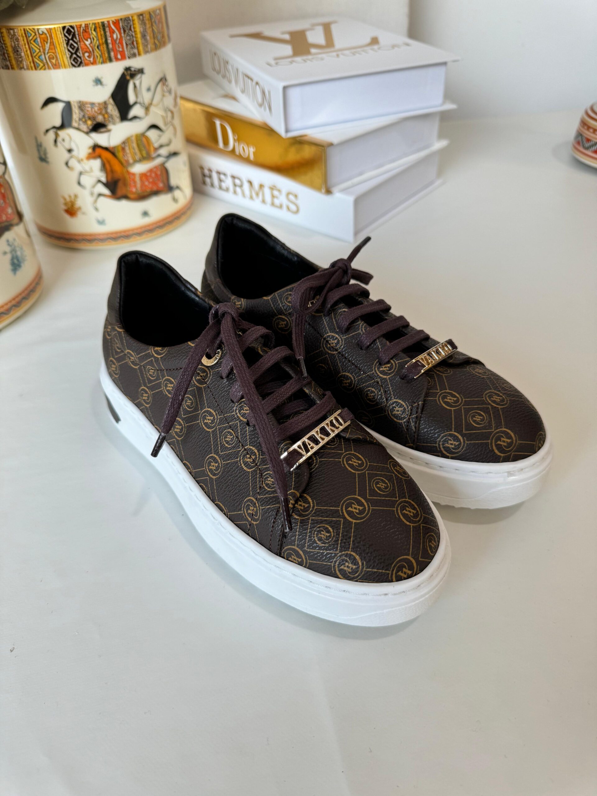 Vakko Sneaker Ayakkabı - kahve 37