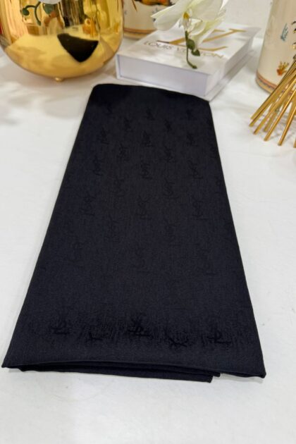 Ysl Vegan Pamuk Şal-Siyah