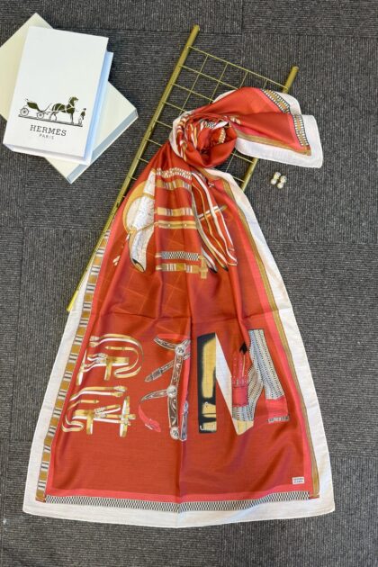 Hermes Pamuk Soft Şal - 32014 Kiremit