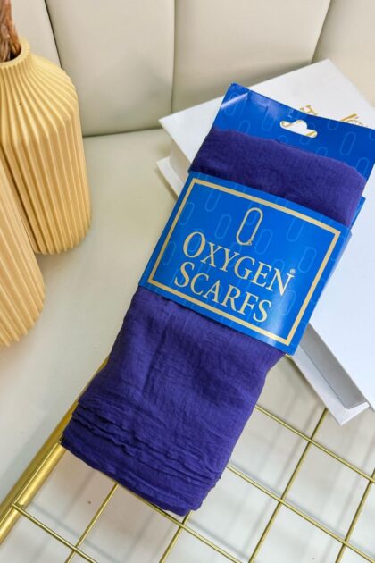 Oxygen His Serisi Pamuk Şal - Morcivert