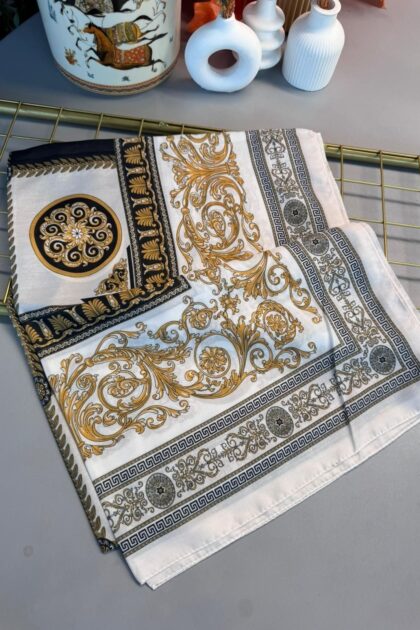 Versace Pamuk Soft Şal 61535 - Beyaz