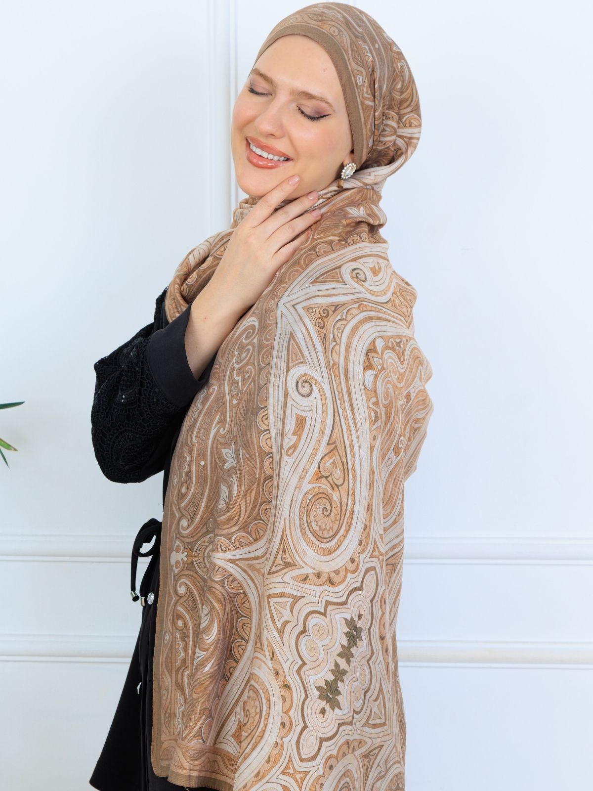 Mirşah Desen Şal 469-021 - V-17- Somon - Görsel 2